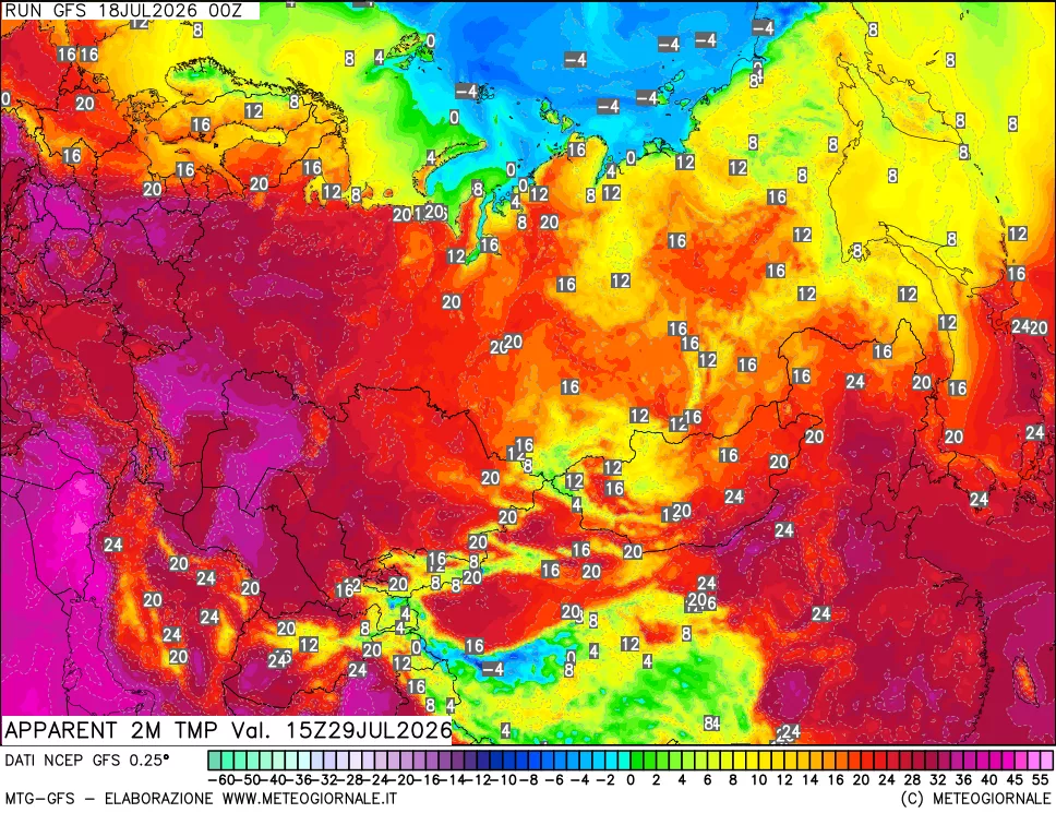 mappa Temp percepita