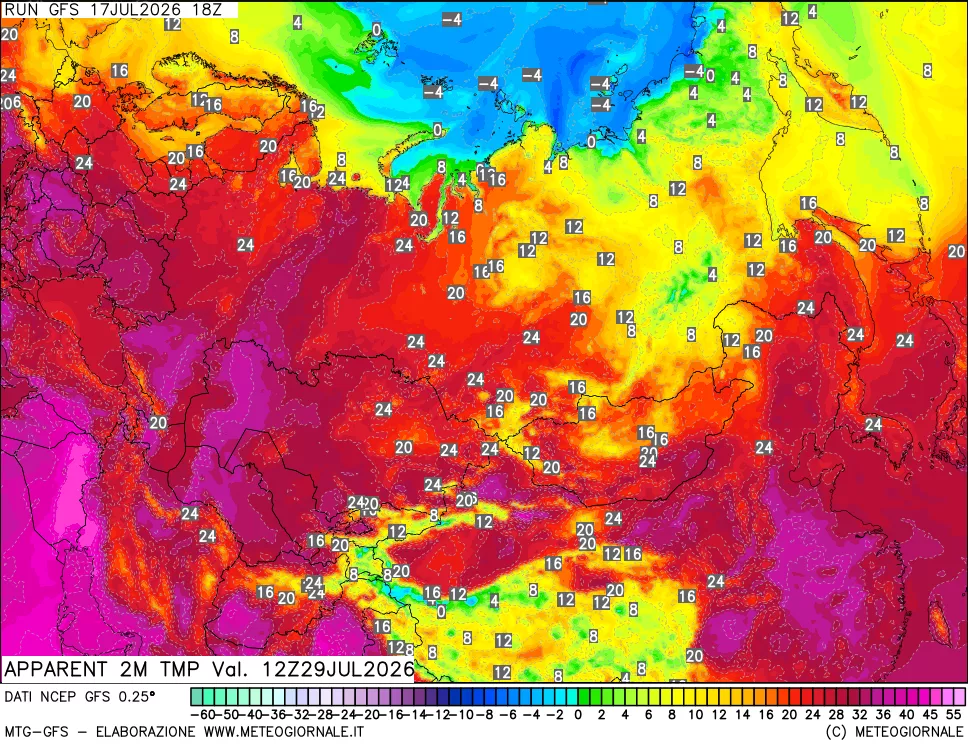 mappa Temp percepita