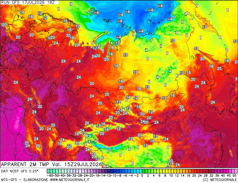 mappa Temp percepita
