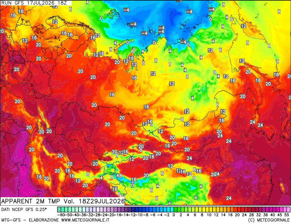 mappa Temp percepita