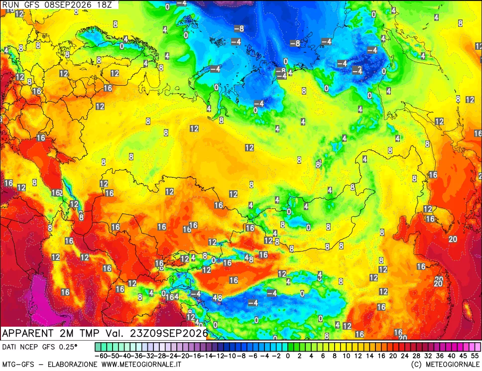 mappa Temp percepita
