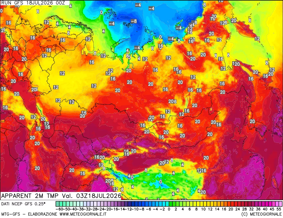 mappa Temp percepita