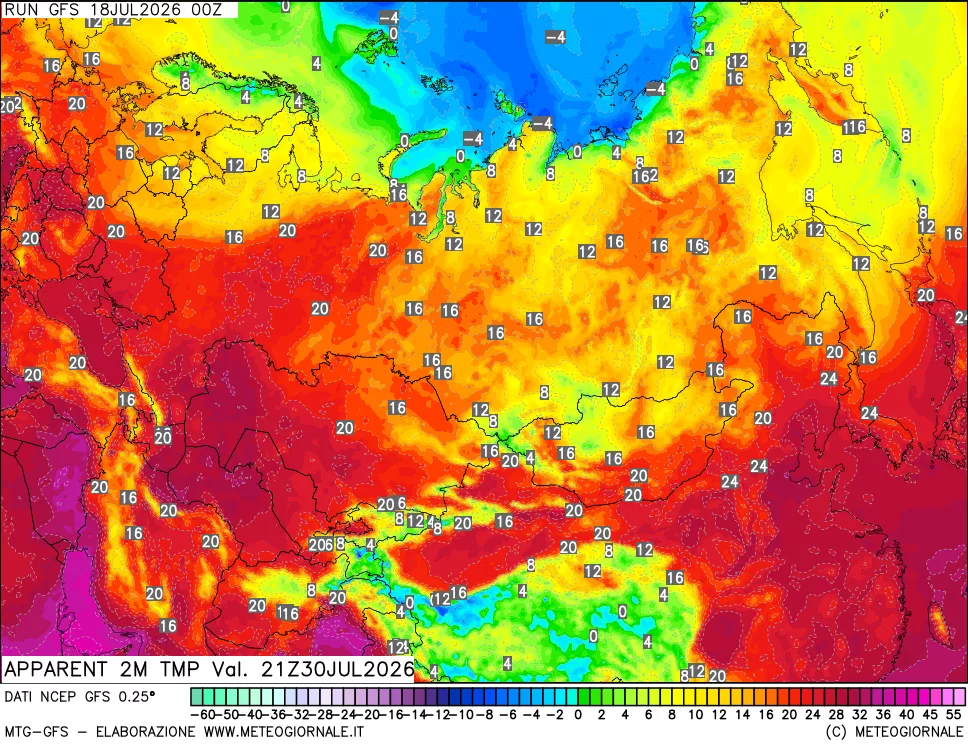 mappa Temp percepita