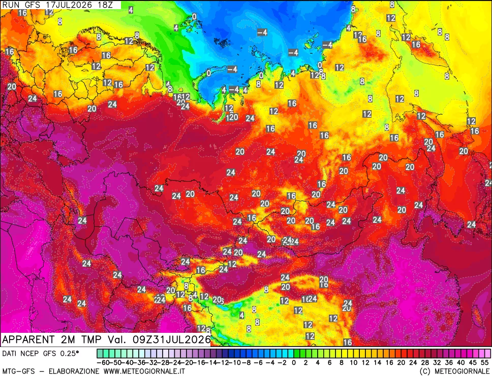 mappa Temp percepita