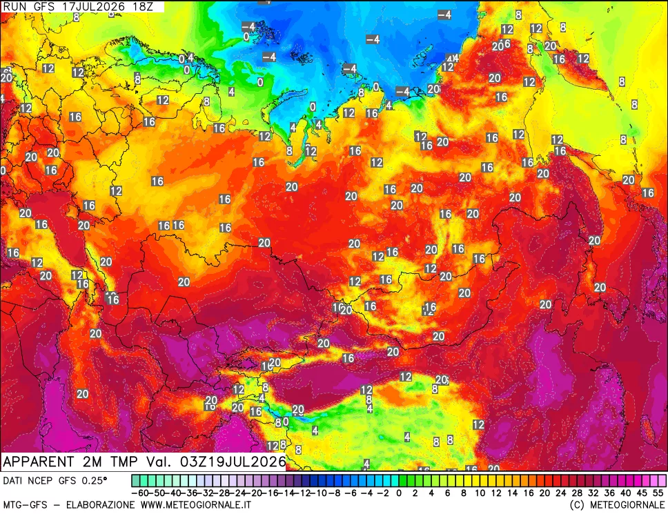 mappa Temp percepita
