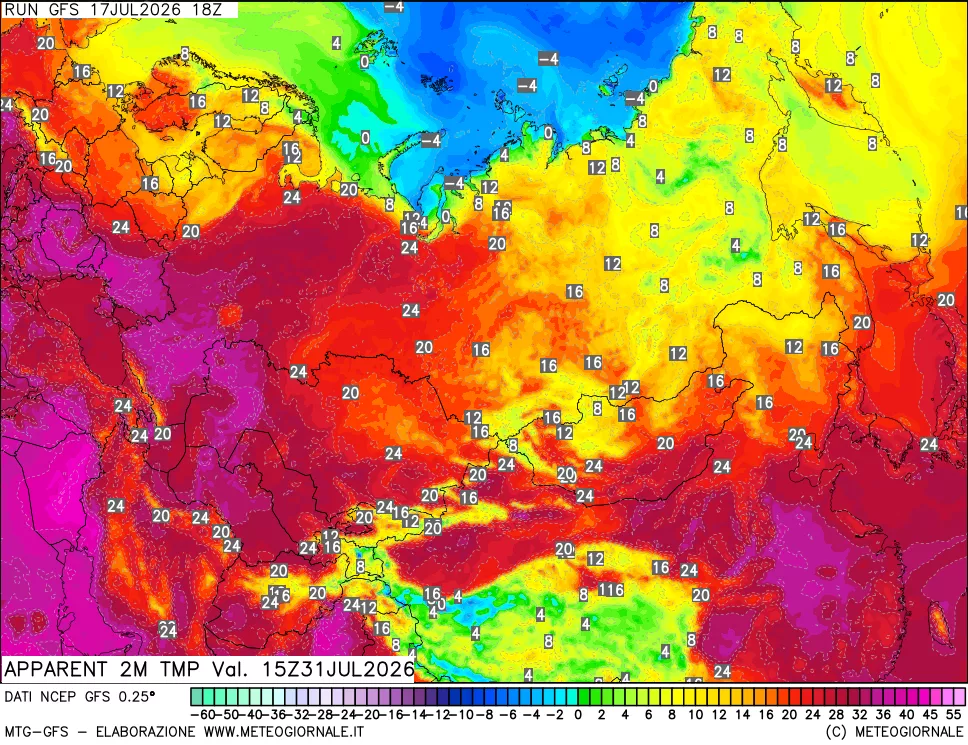 mappa Temp percepita