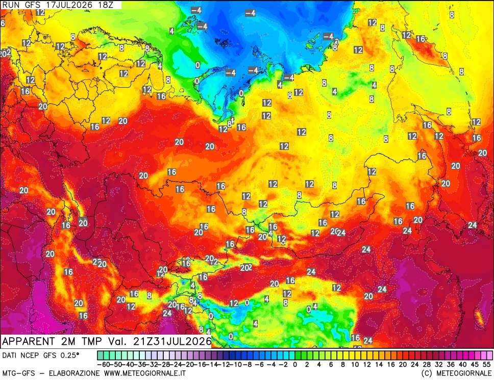 mappa Temp percepita