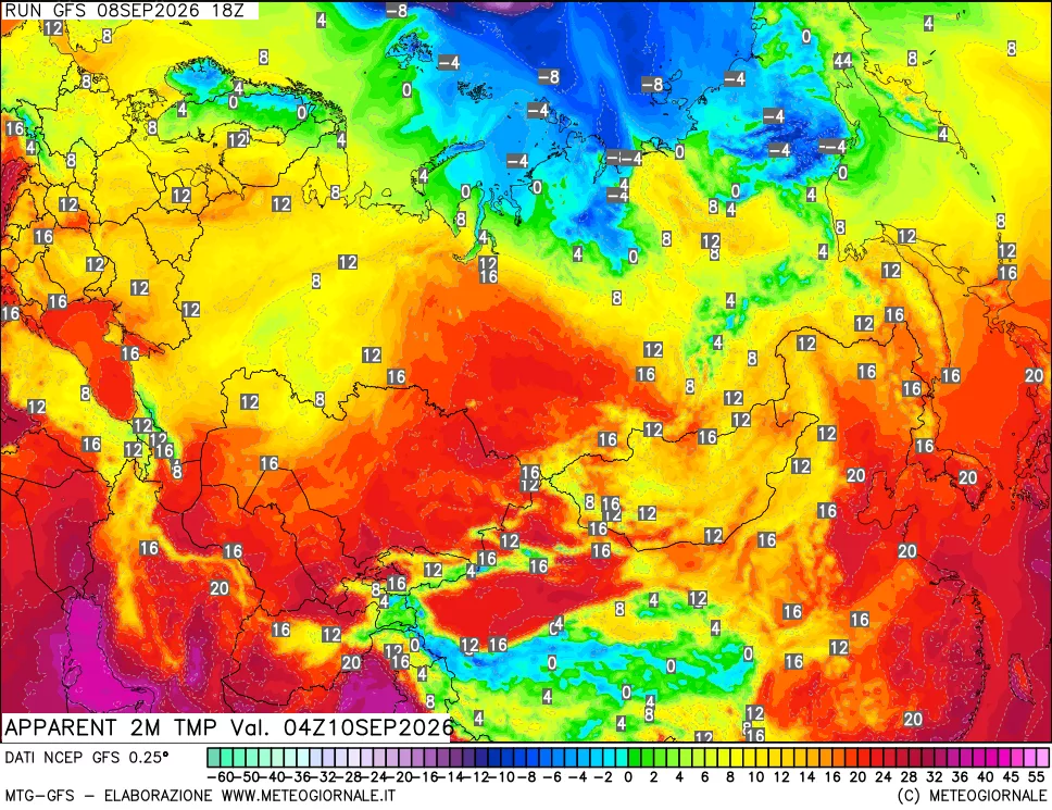 mappa Temp percepita
