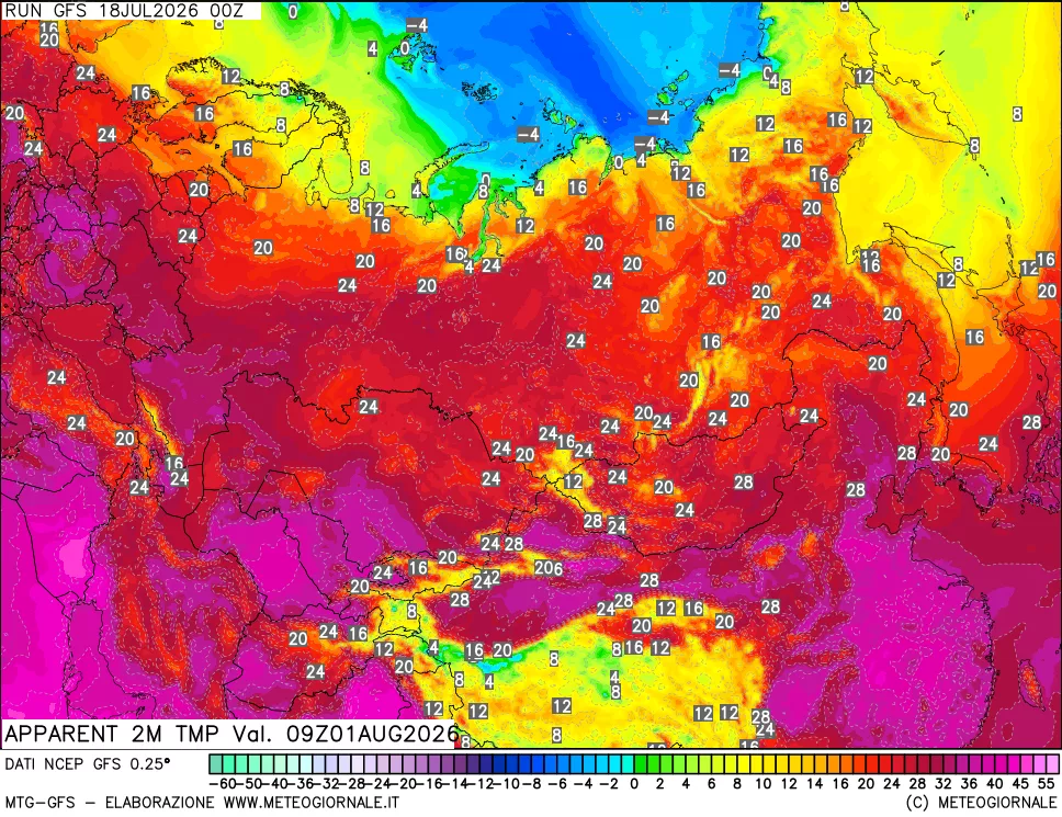 mappa Temp percepita