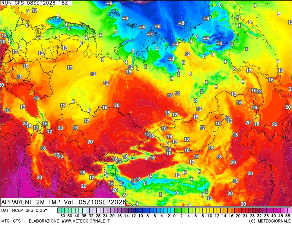 mappa Temp percepita