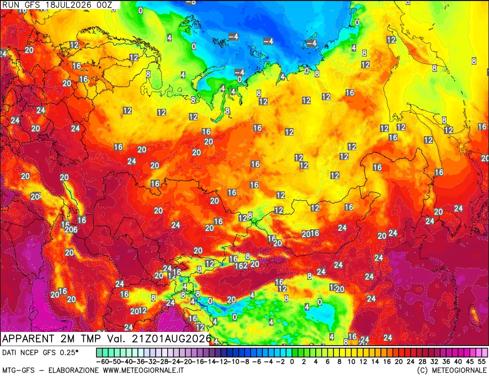 mappa Temp percepita