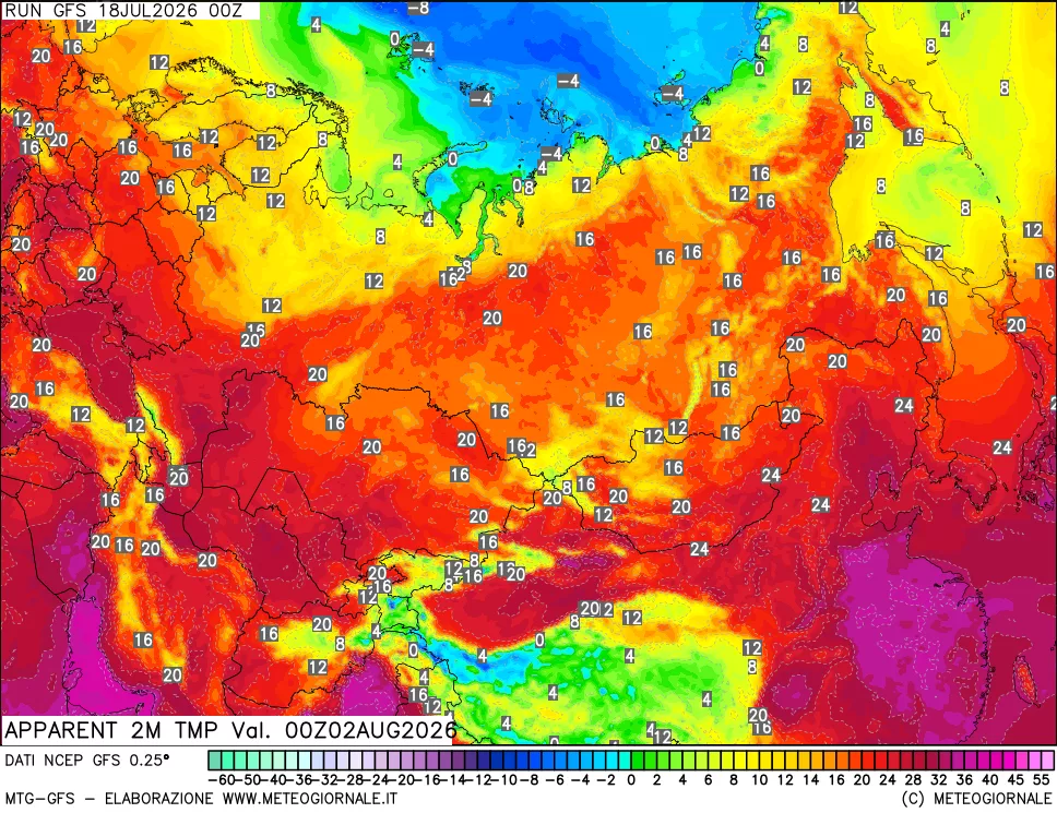 mappa Temp percepita