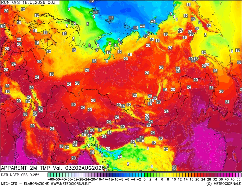 mappa Temp percepita