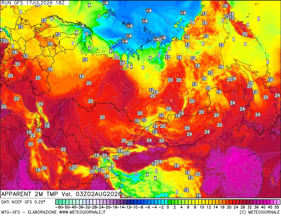 mappa Temp percepita