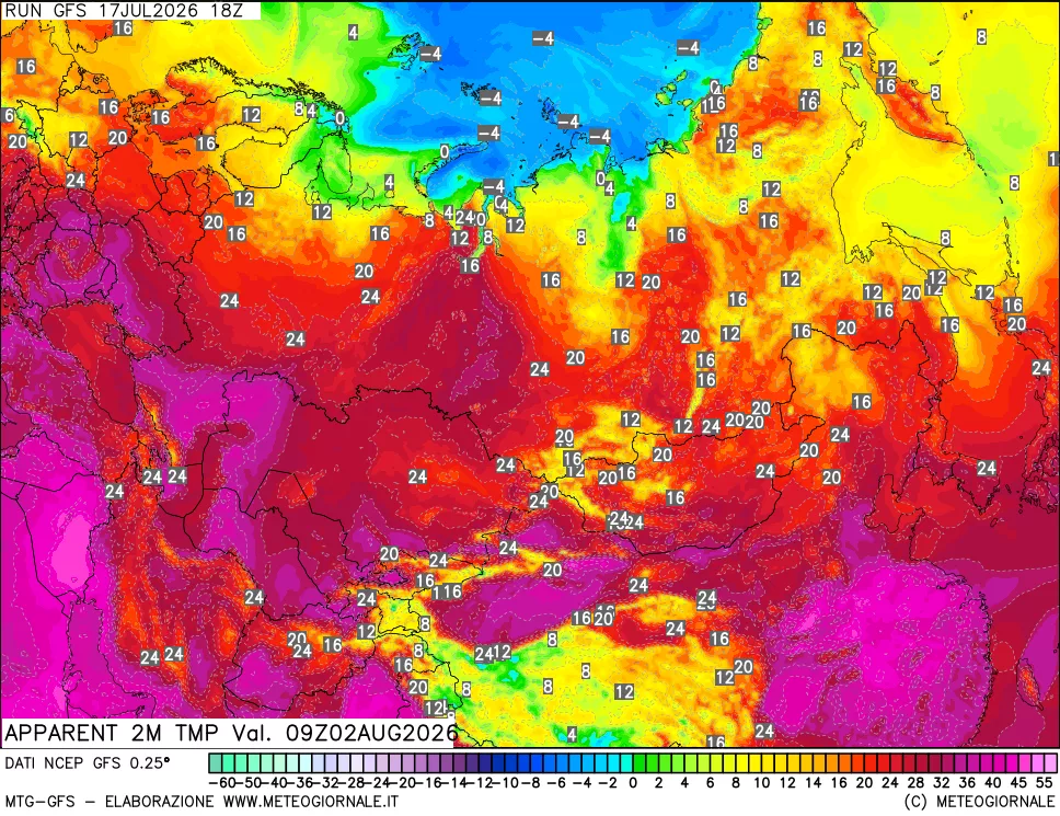 mappa Temp percepita