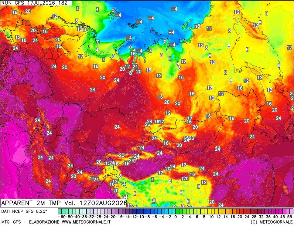 mappa Temp percepita