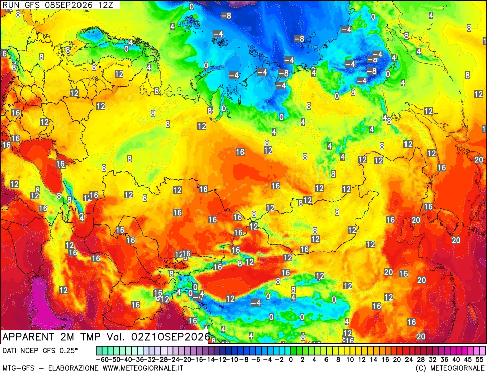 mappa Temp percepita