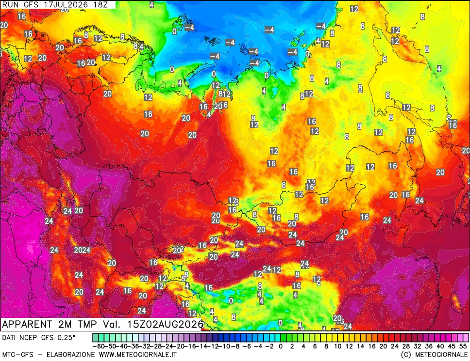 mappa Temp percepita