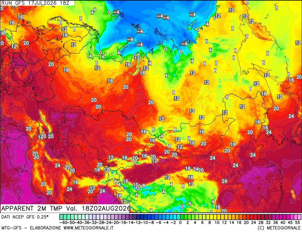 mappa Temp percepita