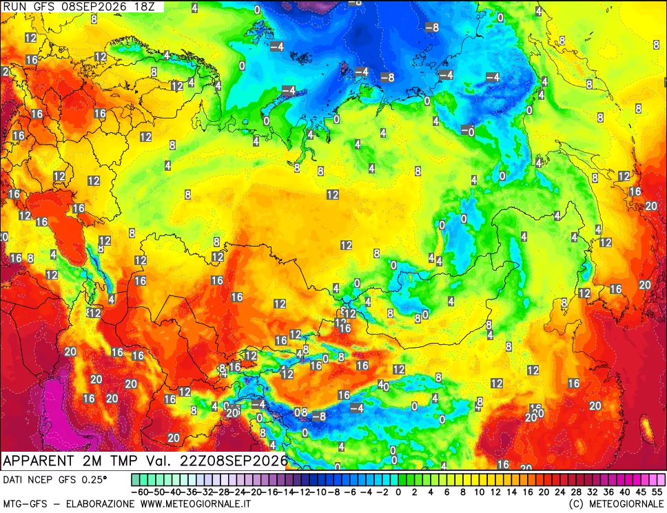 mappa Temp percepita