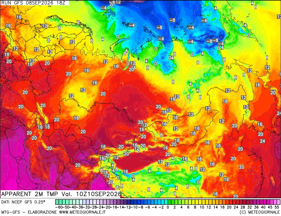 mappa Temp percepita