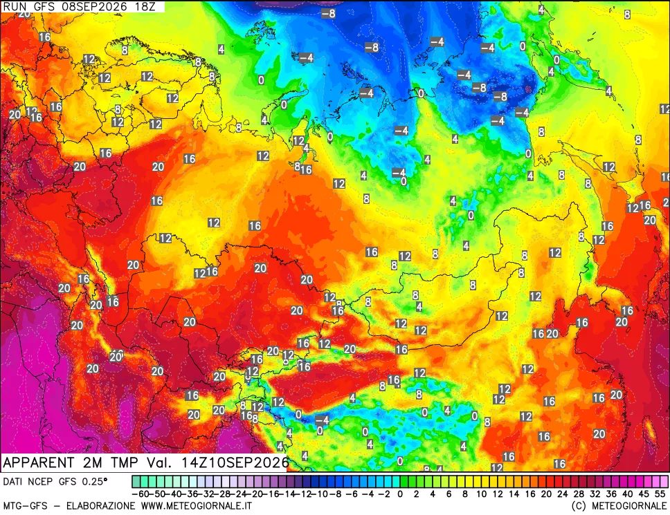 mappa Temp percepita