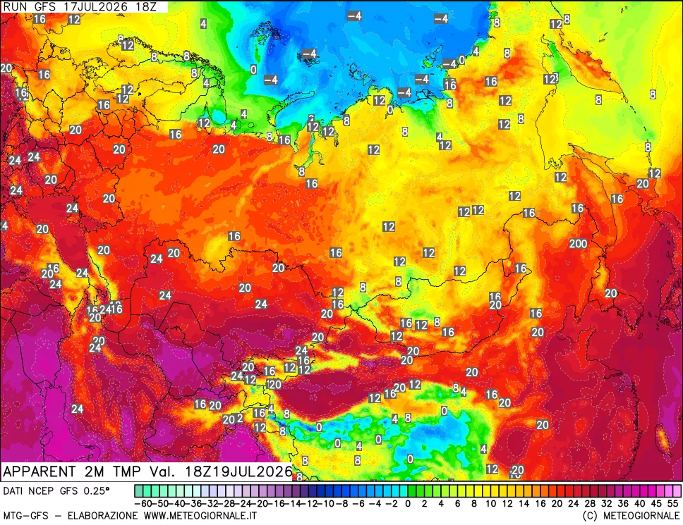 mappa Temp percepita