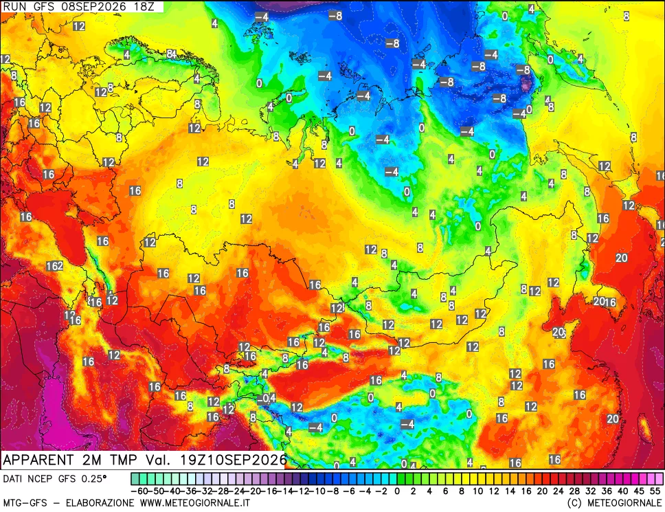 mappa Temp percepita
