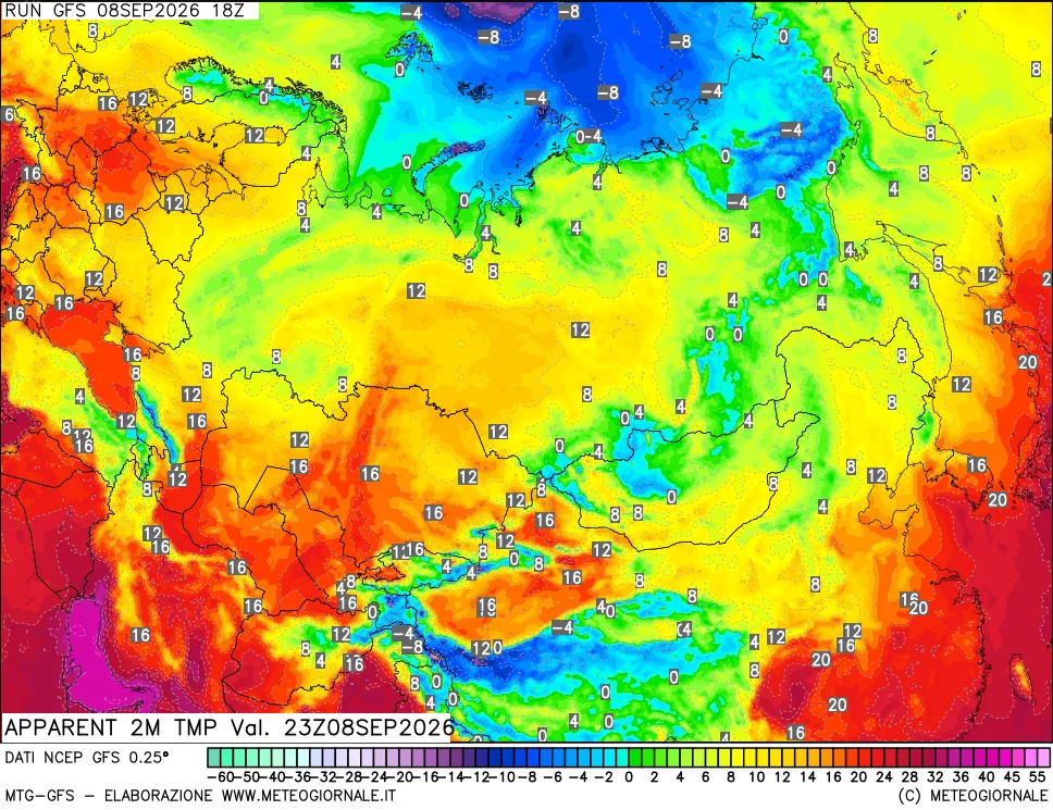 mappa Temp percepita