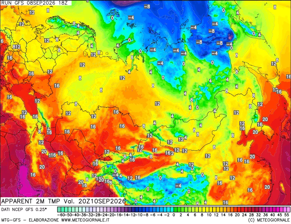 mappa Temp percepita