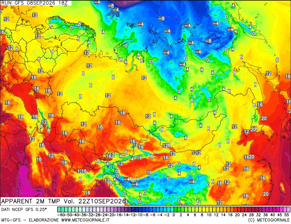 mappa Temp percepita