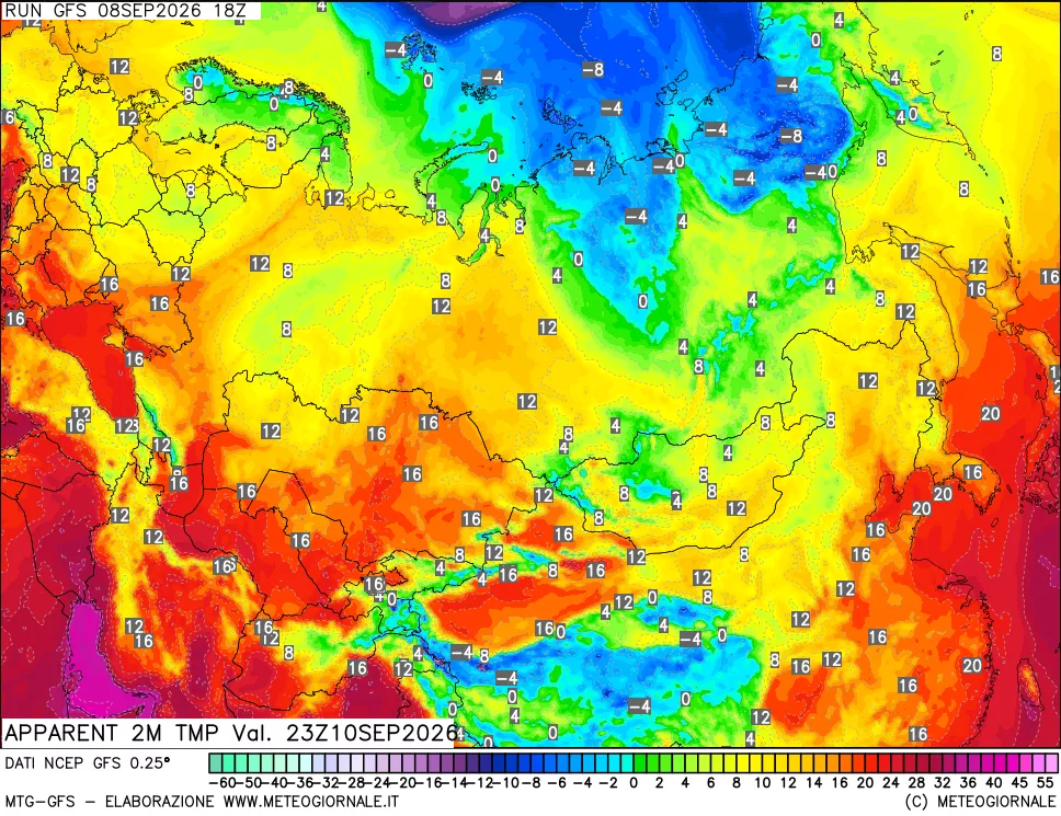 mappa Temp percepita