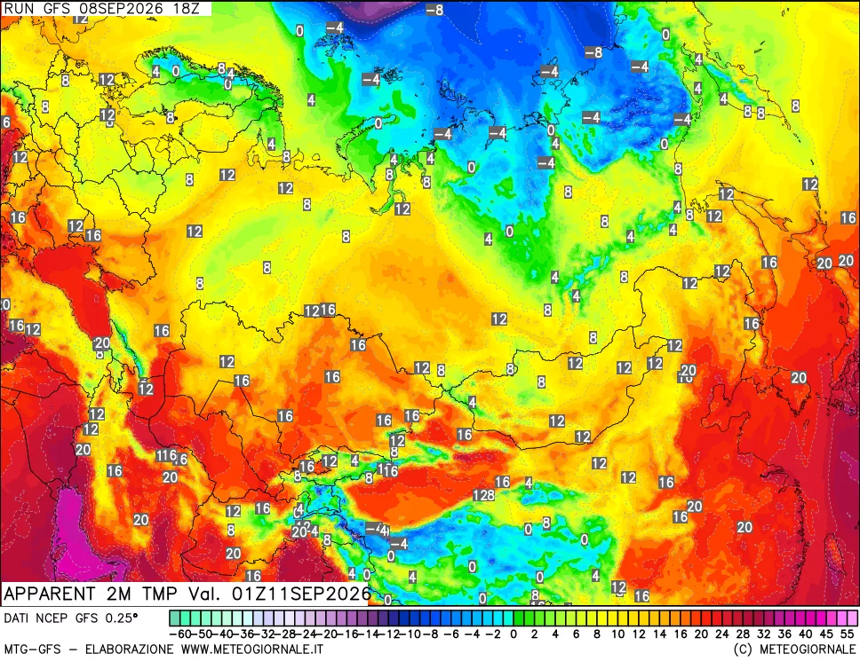 mappa Temp percepita