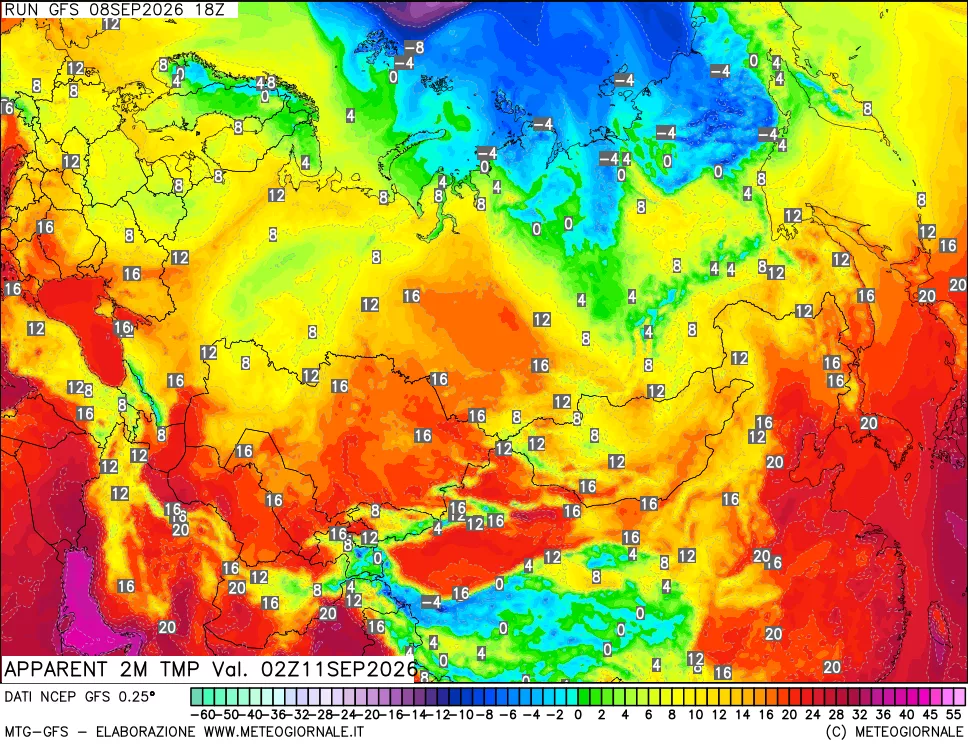 mappa Temp percepita