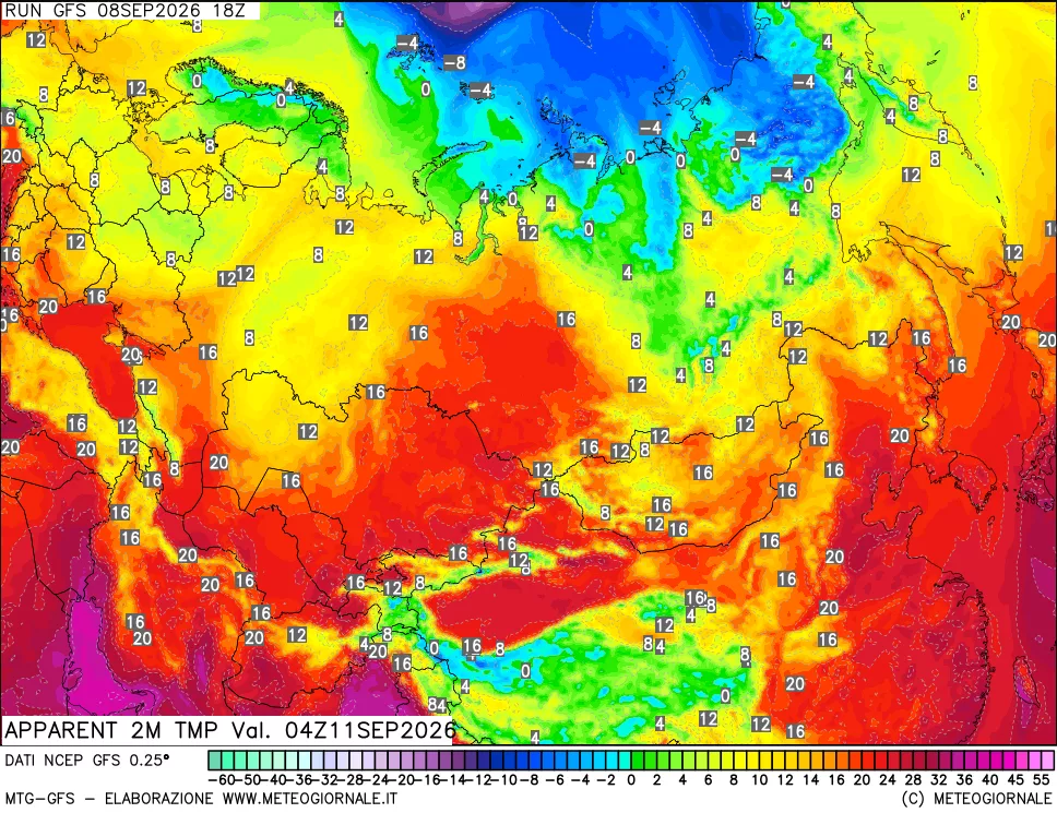 mappa Temp percepita
