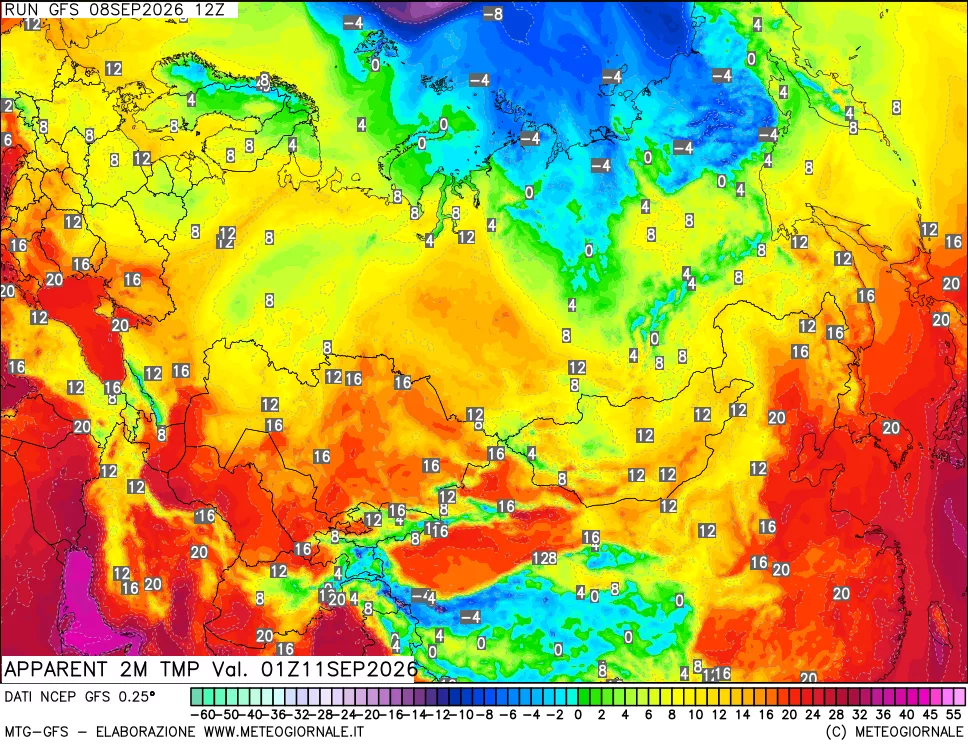 mappa Temp percepita
