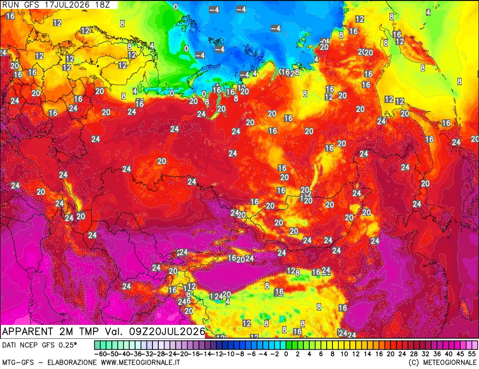mappa Temp percepita