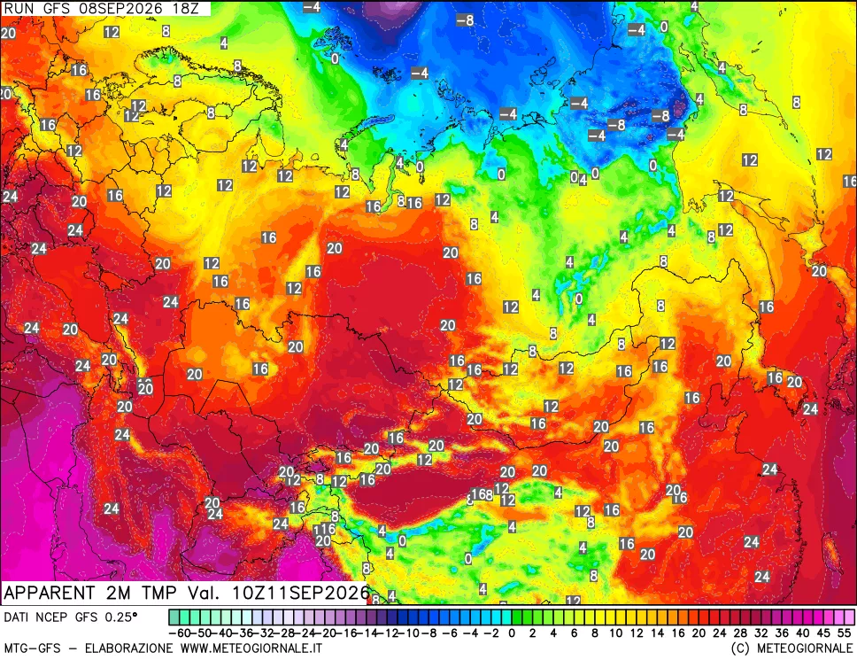 mappa Temp percepita