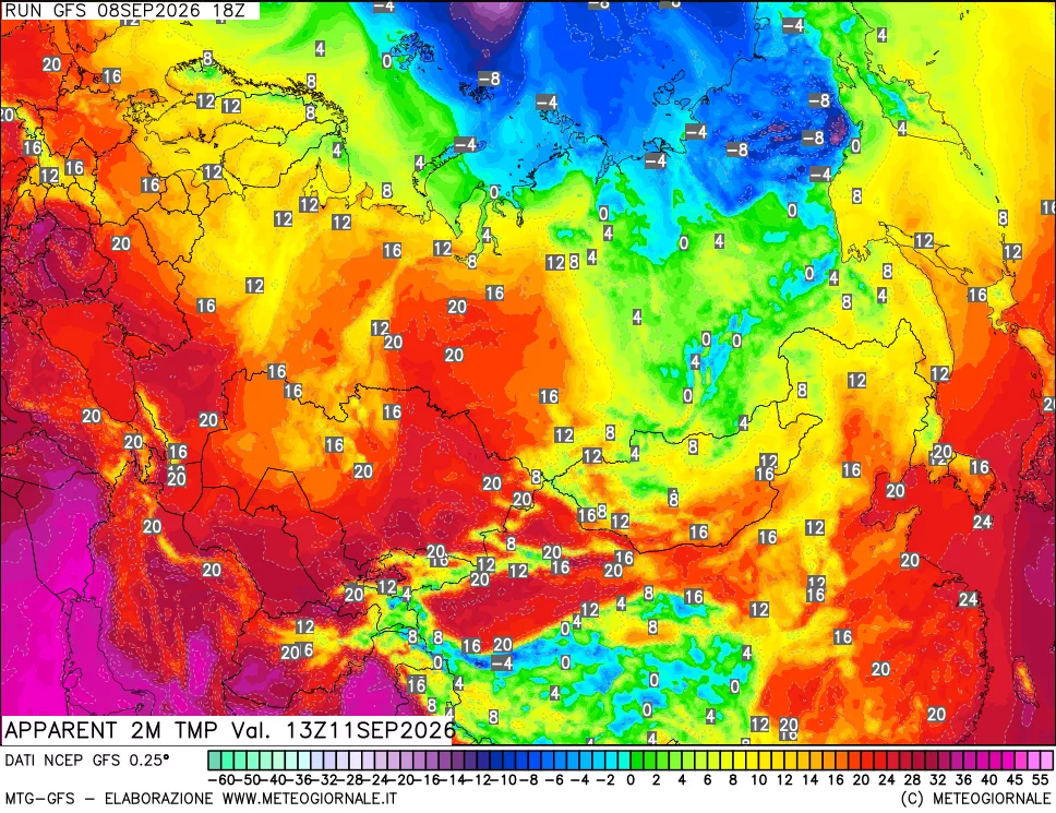 mappa Temp percepita