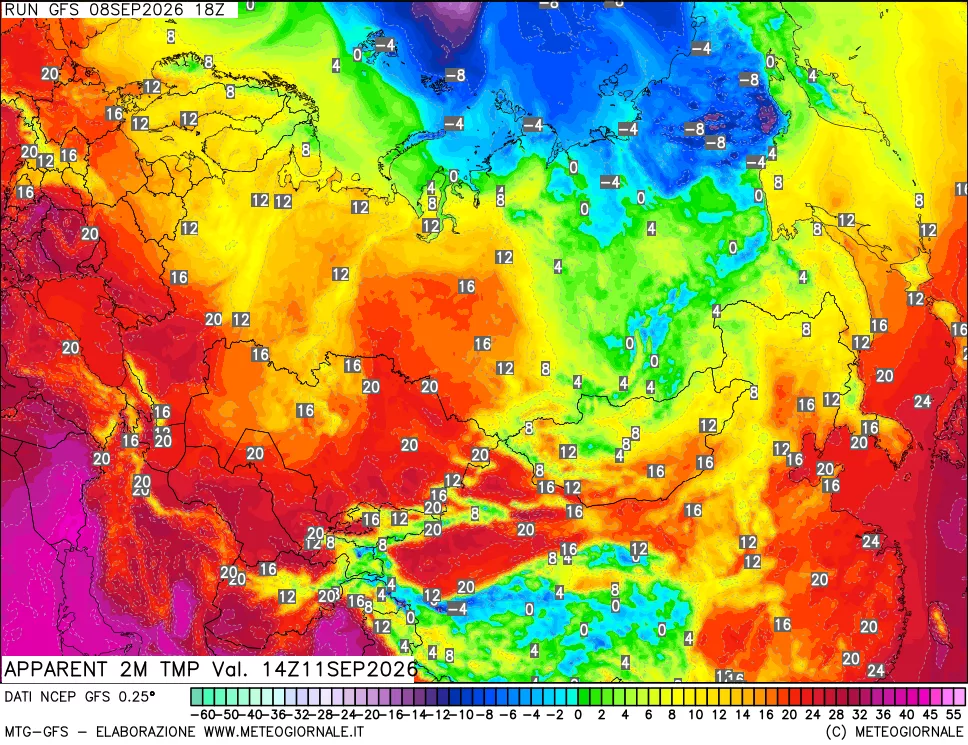 mappa Temp percepita