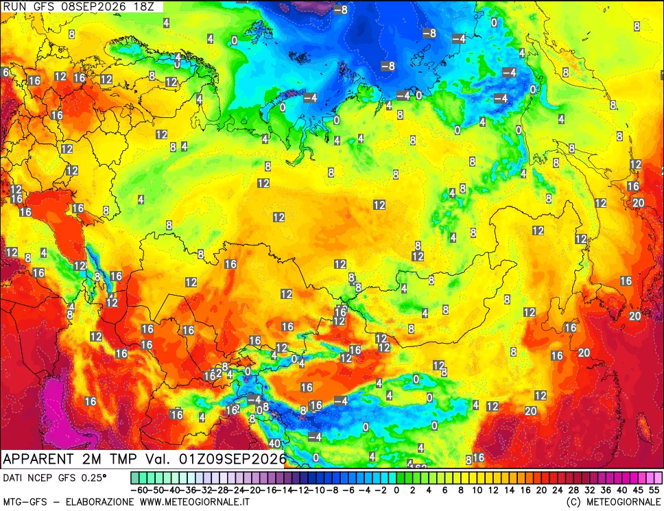 mappa Temp percepita