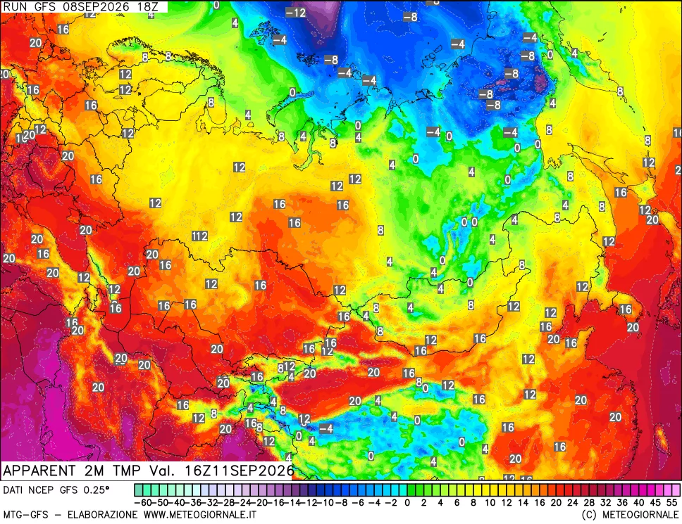 mappa Temp percepita