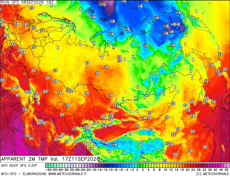mappa Temp percepita