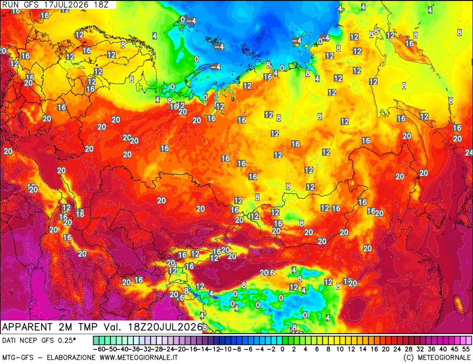 mappa Temp percepita