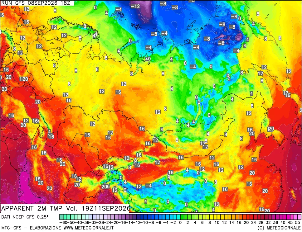 mappa Temp percepita