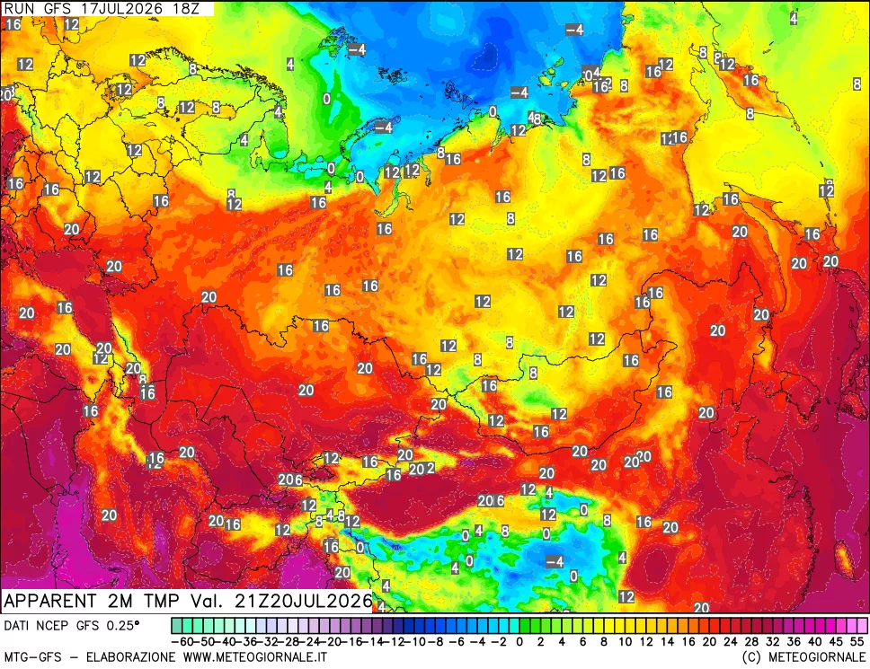 mappa Temp percepita