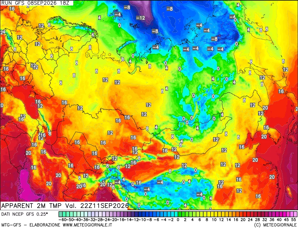 mappa Temp percepita