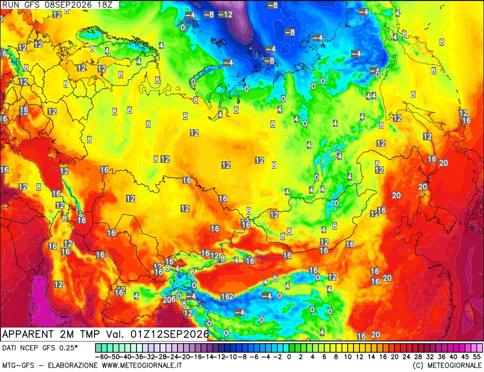 mappa Temp percepita