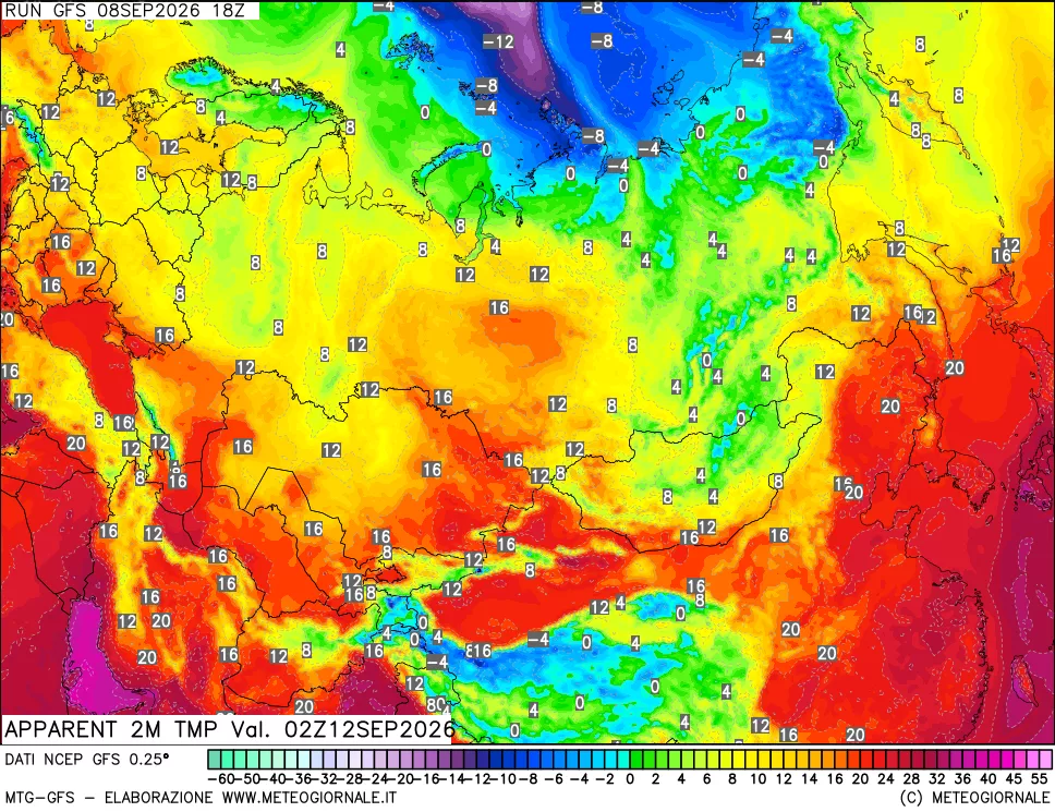 mappa Temp percepita