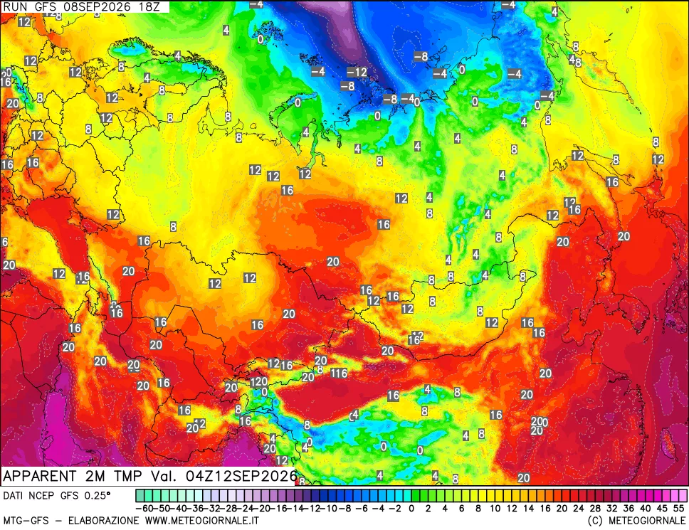 mappa Temp percepita